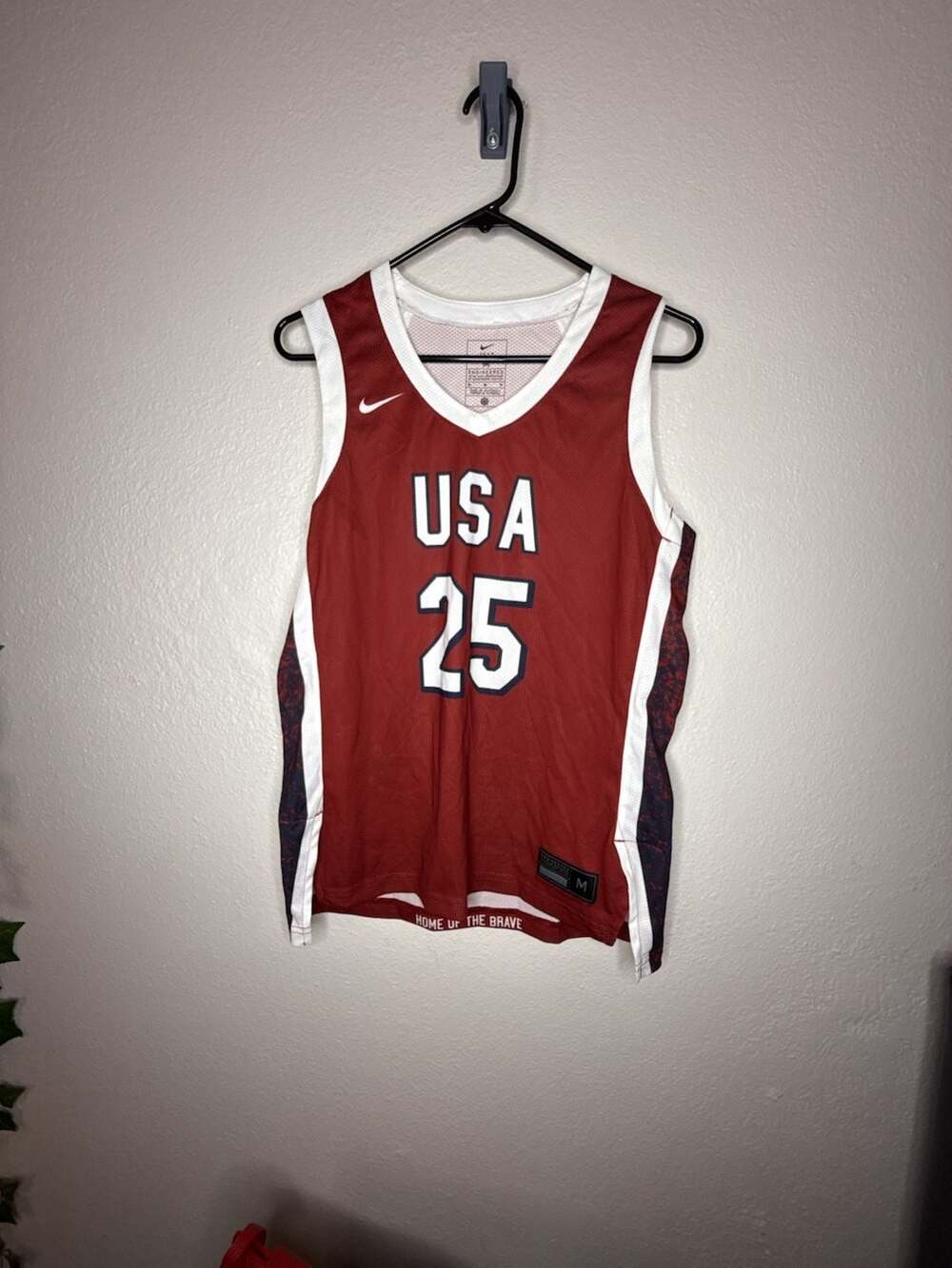 Nike USA Basketball Jersey #25 Red White Navy Size M Olympic Team
